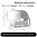 Transparent Bird Bath Box with Removable Drawer | Pet Birds Bird Bath Box Nixie A1