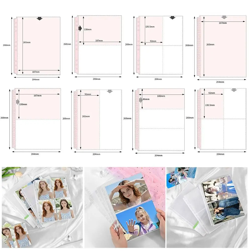 B5 Photocard Binder Sheets Transparent Acid-Free PP Sleeves