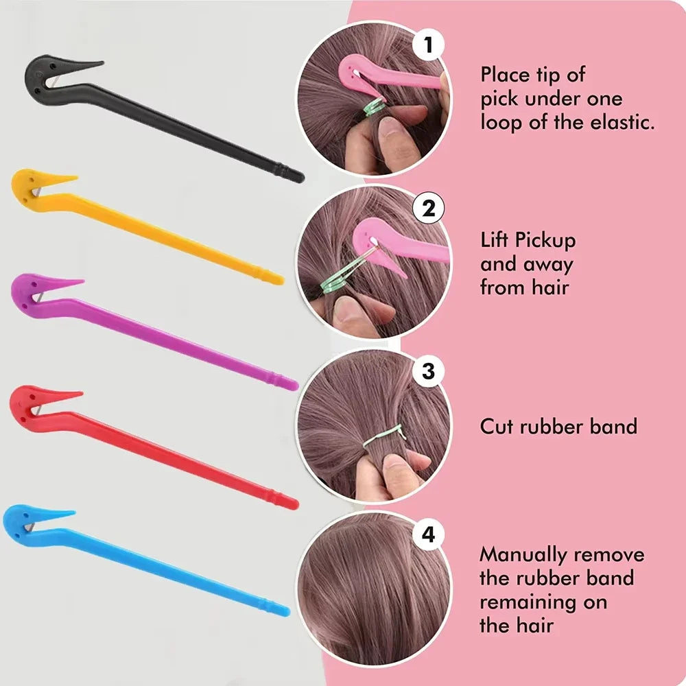 5-Pack Hair Elastic Band Cutter – Safe Easy Ponytail Remover Hair Accessory Tool Nixie random color5pcs