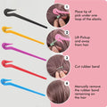 5-Pack Hair Elastic Band Cutter – Safe Easy Ponytail Remover Hair Accessory Tool Nixie random color5pcs