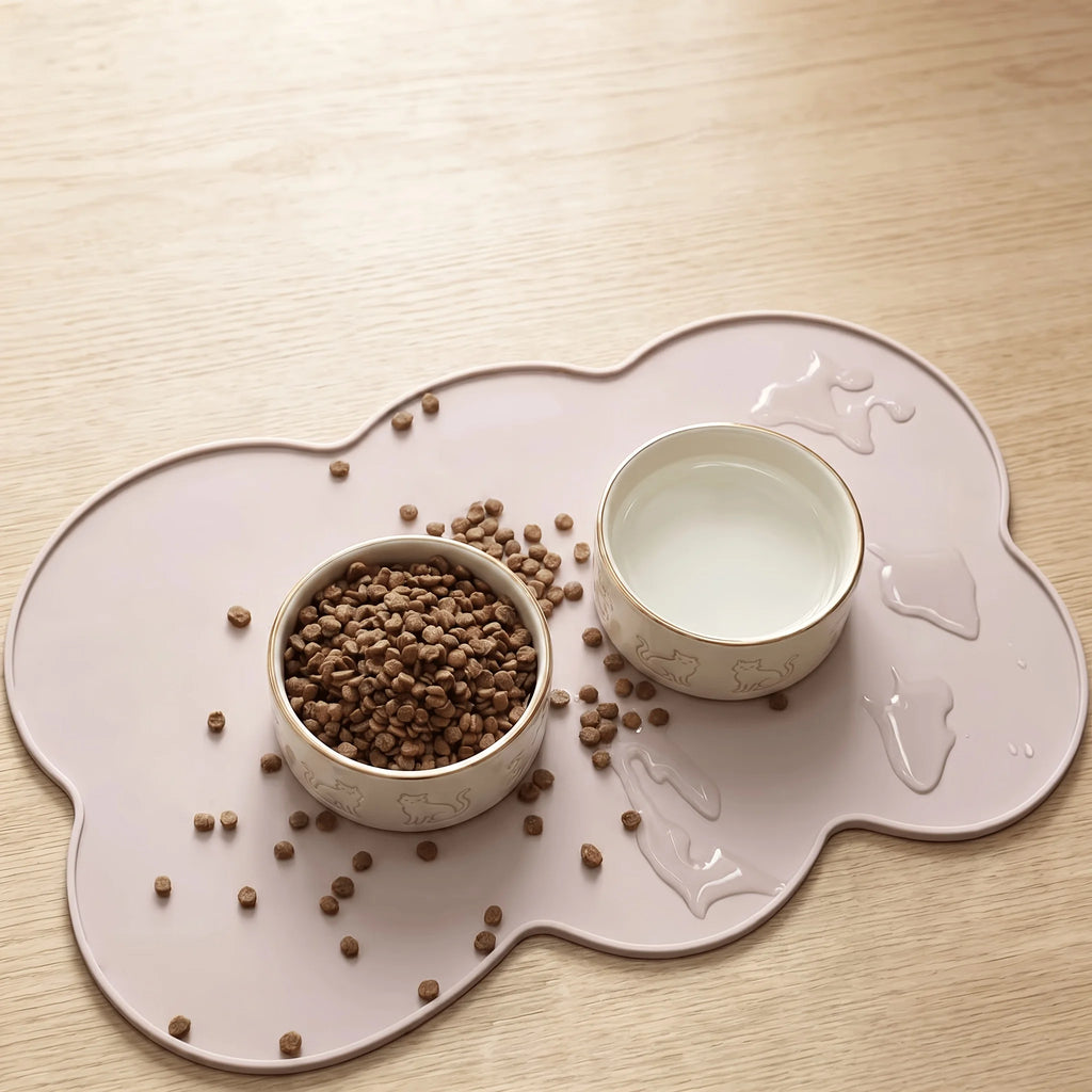 Silicone Pet Feeding Mat for Dogs & Cats | Waterproof Bowl Mat Pet Feeding Mat Nixie GRAY