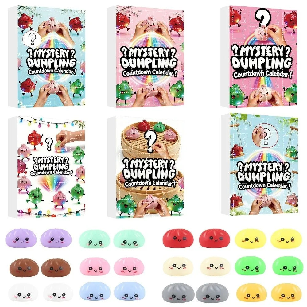 Mystery Dumpling Advent Calendar – 24-Day Fidget Squeeze Toy Fidget Advent Calendar Nixie