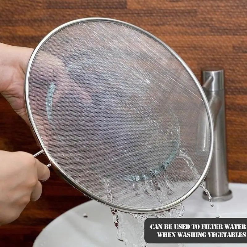 Stainless Steel Splatter Guard 13" Grease Shield for Frying Pan Splatter Guard Screen Nixie
