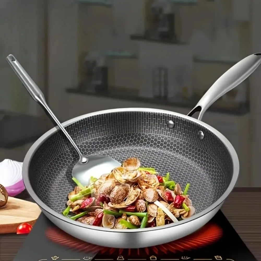Honeycomb Non-Stick Stainless Steel Frying Pan 26cm | FEB.WIND Non-Stick Frying Pan Nixie
