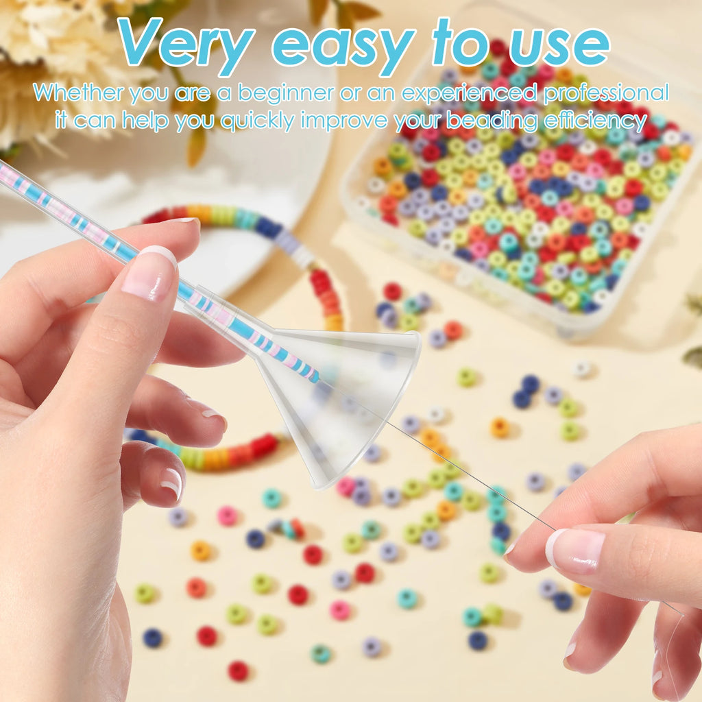 Clay Bead Beading Funnel Kit – Needles, Clips & Wire Included