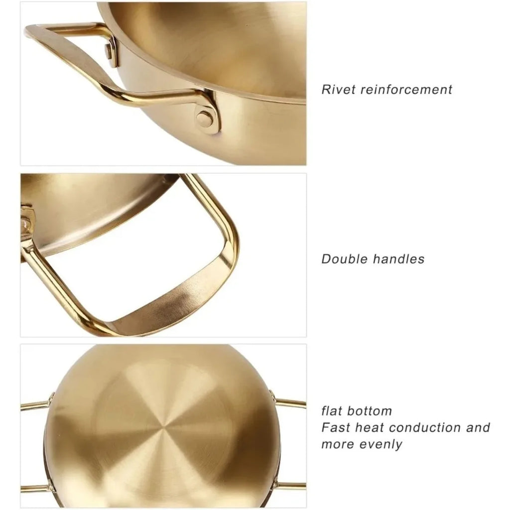 FEB.WIND Korean Ramen Pot – Stainless Steel Cooking Pot