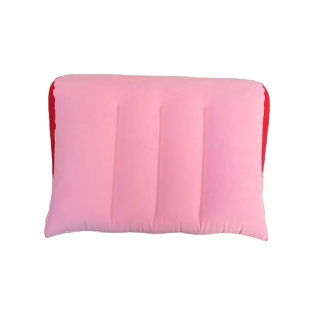 Inflatable Triangle Wedge Pillow – Portable PVC Flocking Cushion Inflatable Wedge Pillow Nixie Triangle Pink