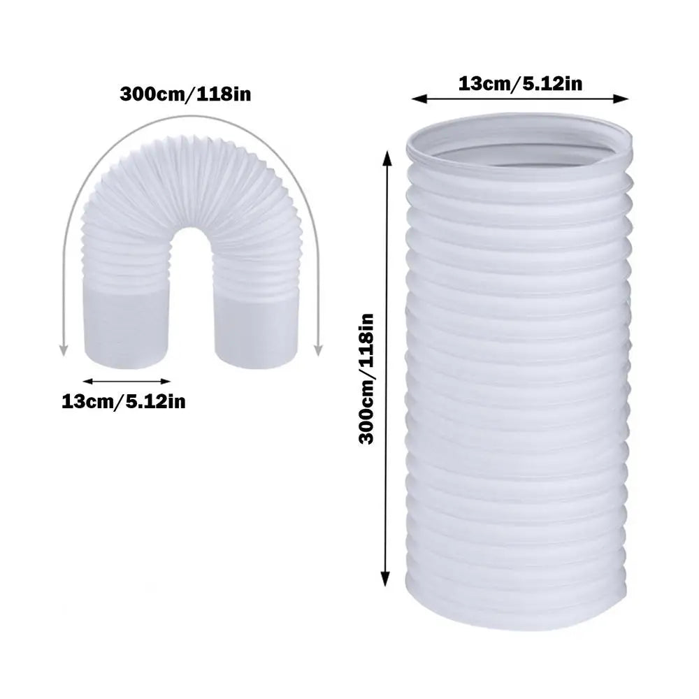 Portable AC Exhaust Hose 1.5/2/3M Corrugated Window Vent Kit AC Exhaust Hose Nixie 1.3x3