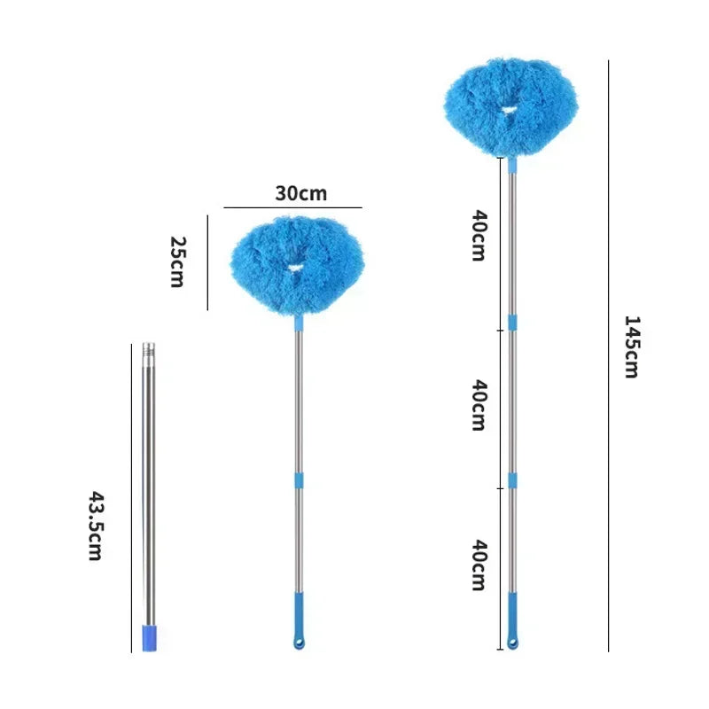 Ceiling Fan Duster Ring Shape Telescoping Long Handle Brush
