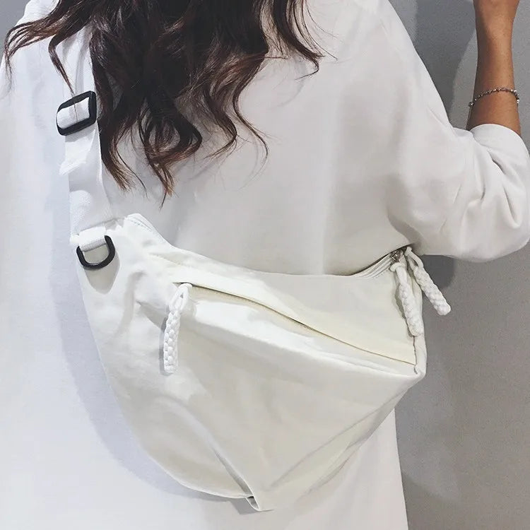 Large Capacity Unisex Crossbody Sling Bag – Travel & Commute Crossbody Sling Bag Nixie White