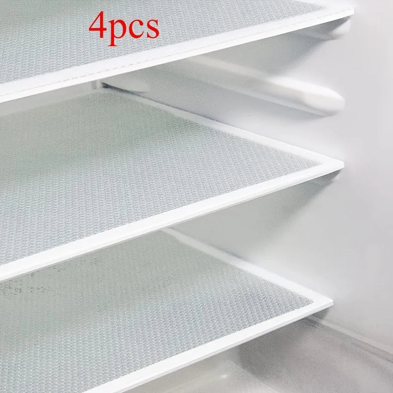 4-Piece Silicone Fridge Shelf Liner Pads – Waterproof & Easy Clean Shelf Liner Pads Nixie Ivory4pcs