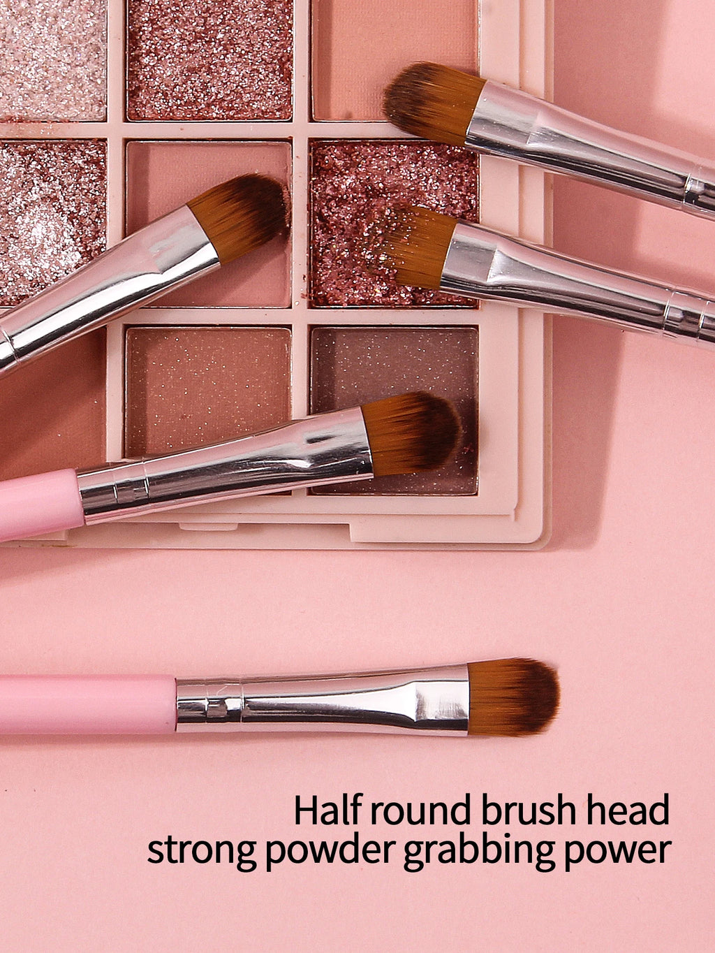 12Pcs Pink Eyeshadow & Concealer Brushes – Soft Synthetic Set Makeup Brush Set Nixie