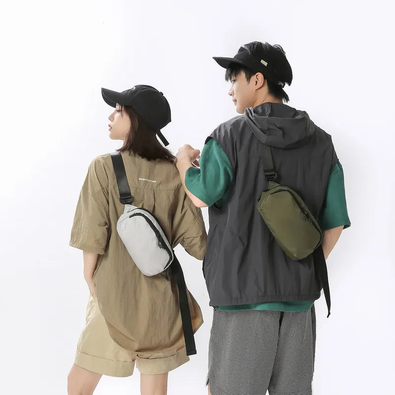 Men's Lightweight Crossbody Chest Bag – Minimalist Nylon Pouch Crossbody Chest Bag Nixie