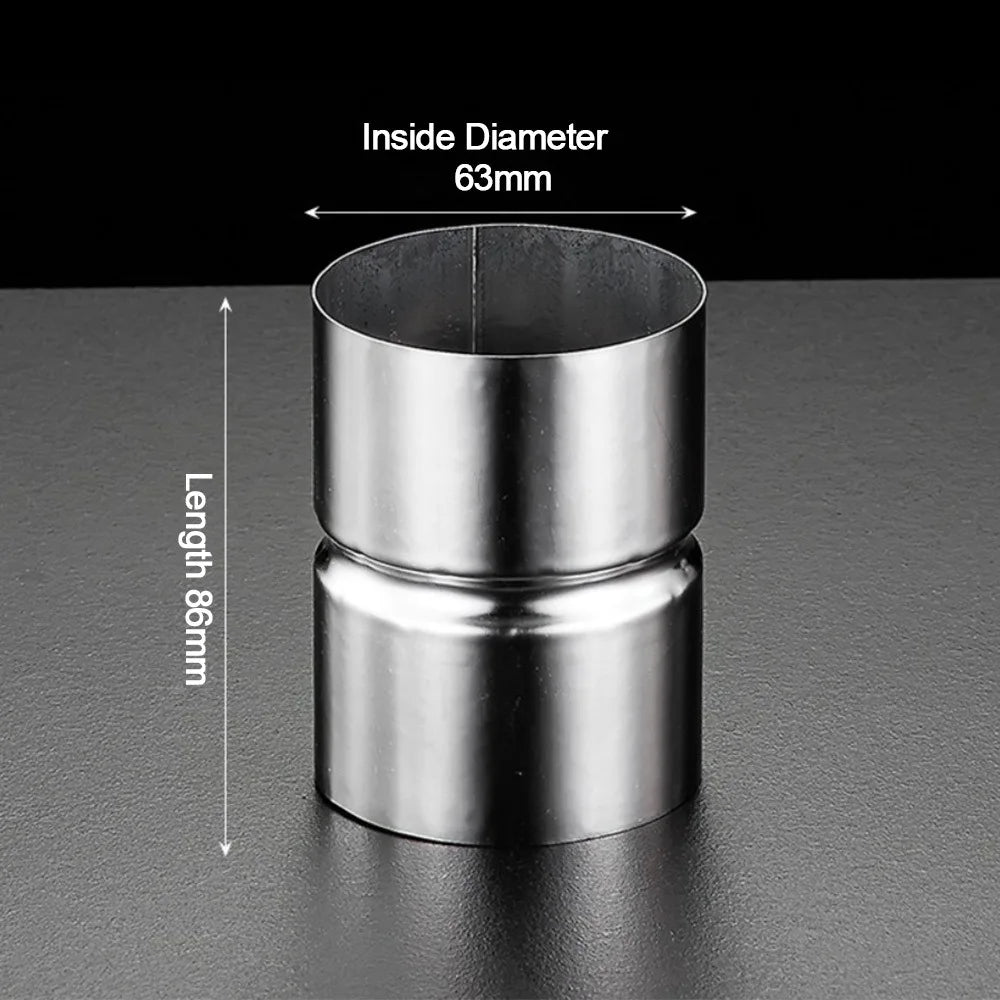 Stainless Steel Straight Pipe Joint Adapter 51mm–102mm Pipe Coupling Adapter Nixie 63mm 16mm