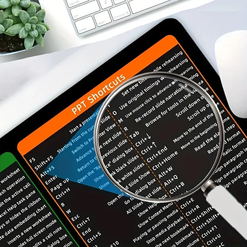 Windows Shortcuts Large Mouse Pad – Word, Excel & PPT Desk Mat Shortcut Desk Pad Nixie