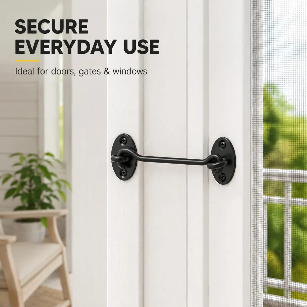 Stainless Steel Wind Hook Door Window Latch – Heavy Duty Lock Door Window Latch Nixie