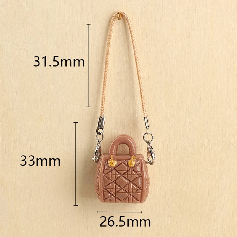 Miniature Metal Handbag with Chain – Dollhouse Accessory