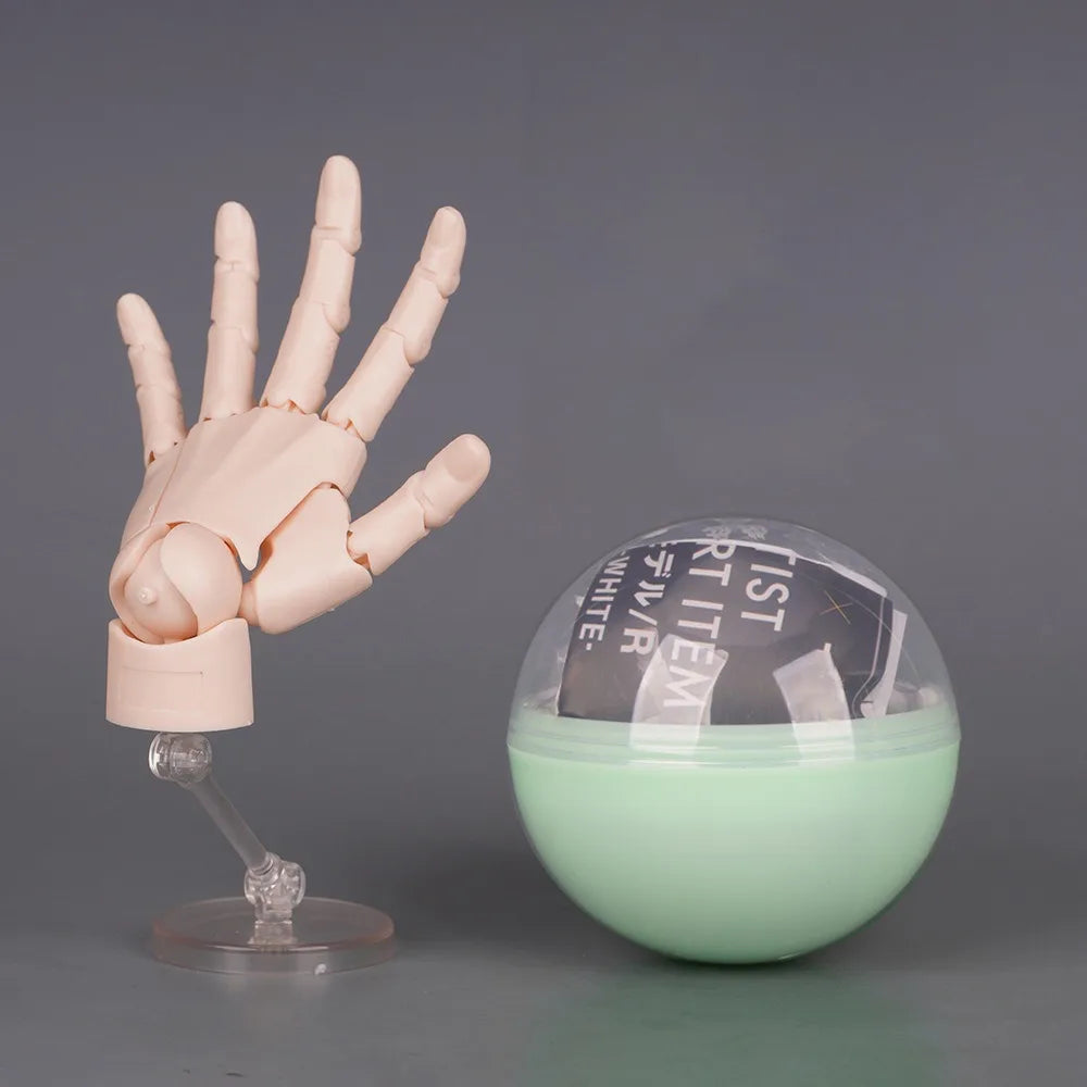 1:2 Scale Articulated Hand Model – Posable Art Reference Figure Articulated Hand Model Nixie Light Beige Left