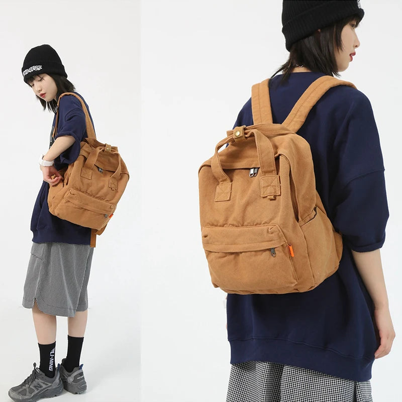 Nixie Large Canvas Laptop Backpack – Vintage Travel Daypack Canvas Backpack Nixie