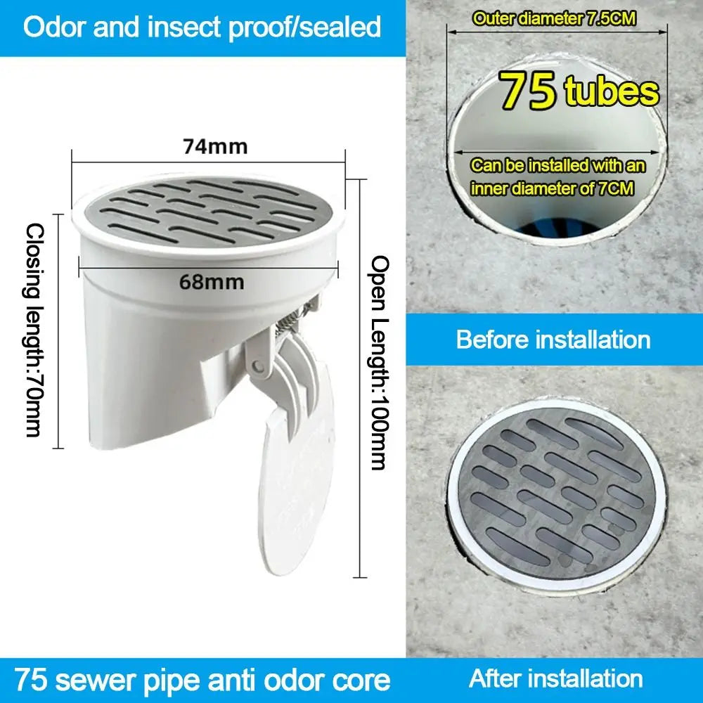 Anti-Leak Floor Drain Cap – Auto-Closing Drainage Pipe Seal Floor Drain Cap Nixie