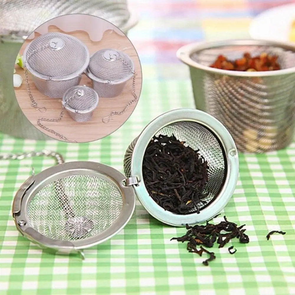 Stainless Steel Tea Ball Infuser – Loose Leaf & Herbal Mesh