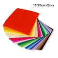 20Pcs Soft Felt Fabric Sheets – 20 Colors DIY Craft Squares Felt Fabric Sheets Nixie A5
