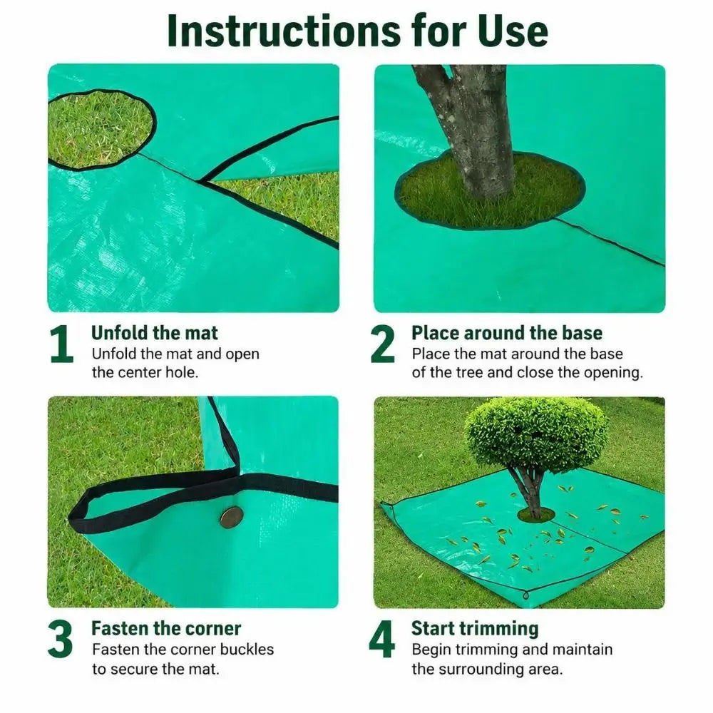 Foldable PE Garden Pruning Tarp 100x100cm – Leaf Catcher Mat
