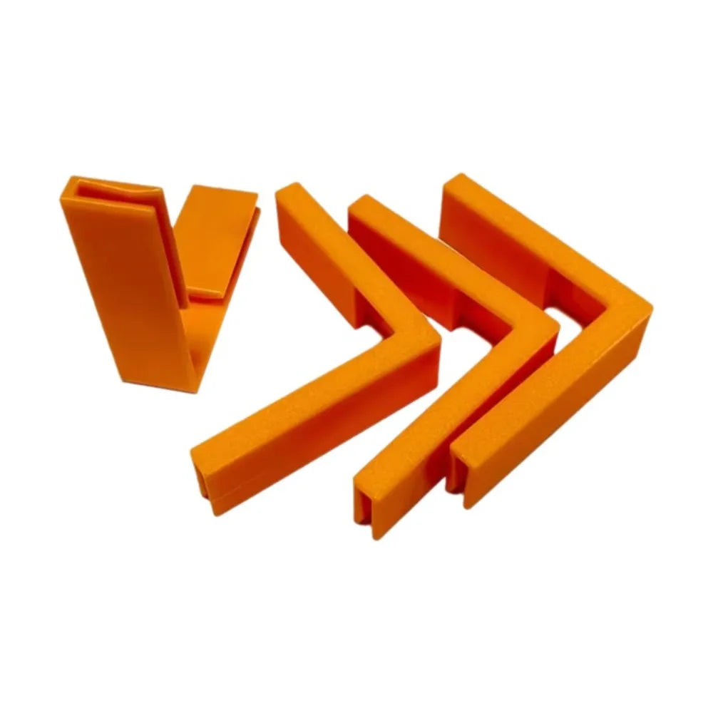 4Pcs L-Shaped Cardboard Corner Clips – Reusable Box Edge Clamps Corner Reinforcement Clips Nixie Orange