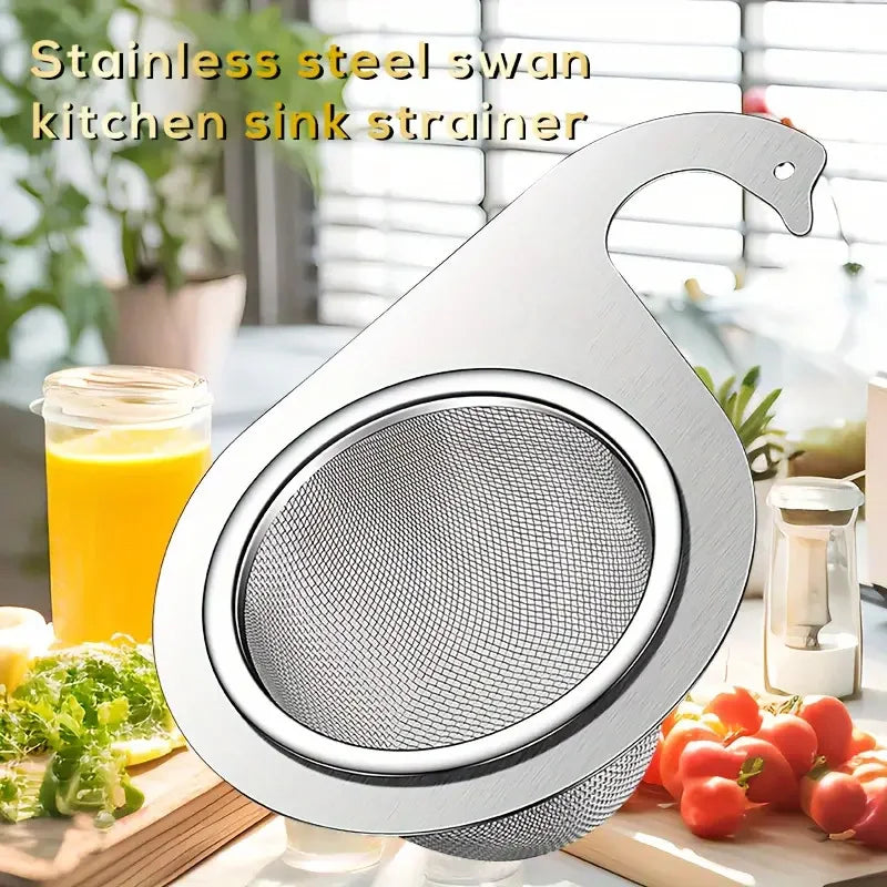 Swan Stainless Steel Sink Strainer Basket & Hanging Colander Sink Strainer Basket Nixie