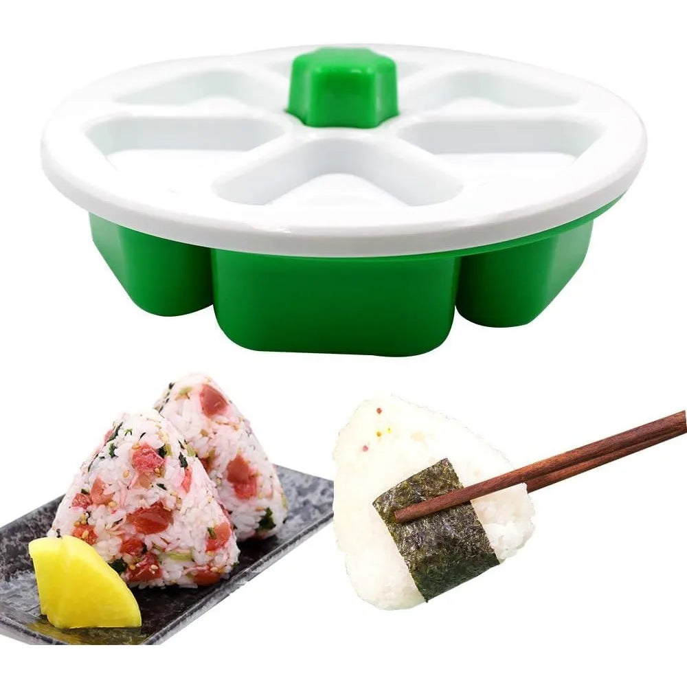 Triangle Onigiri Mold – BPA-Free Rice Ball Maker, 6 Shapes Sushi Rice Mold Nixie