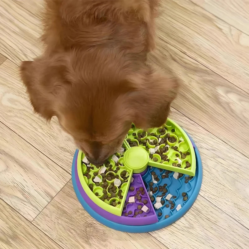 Slow Feeder Puzzle Dog Bowl – 3-Layer Interactive Treat Toy