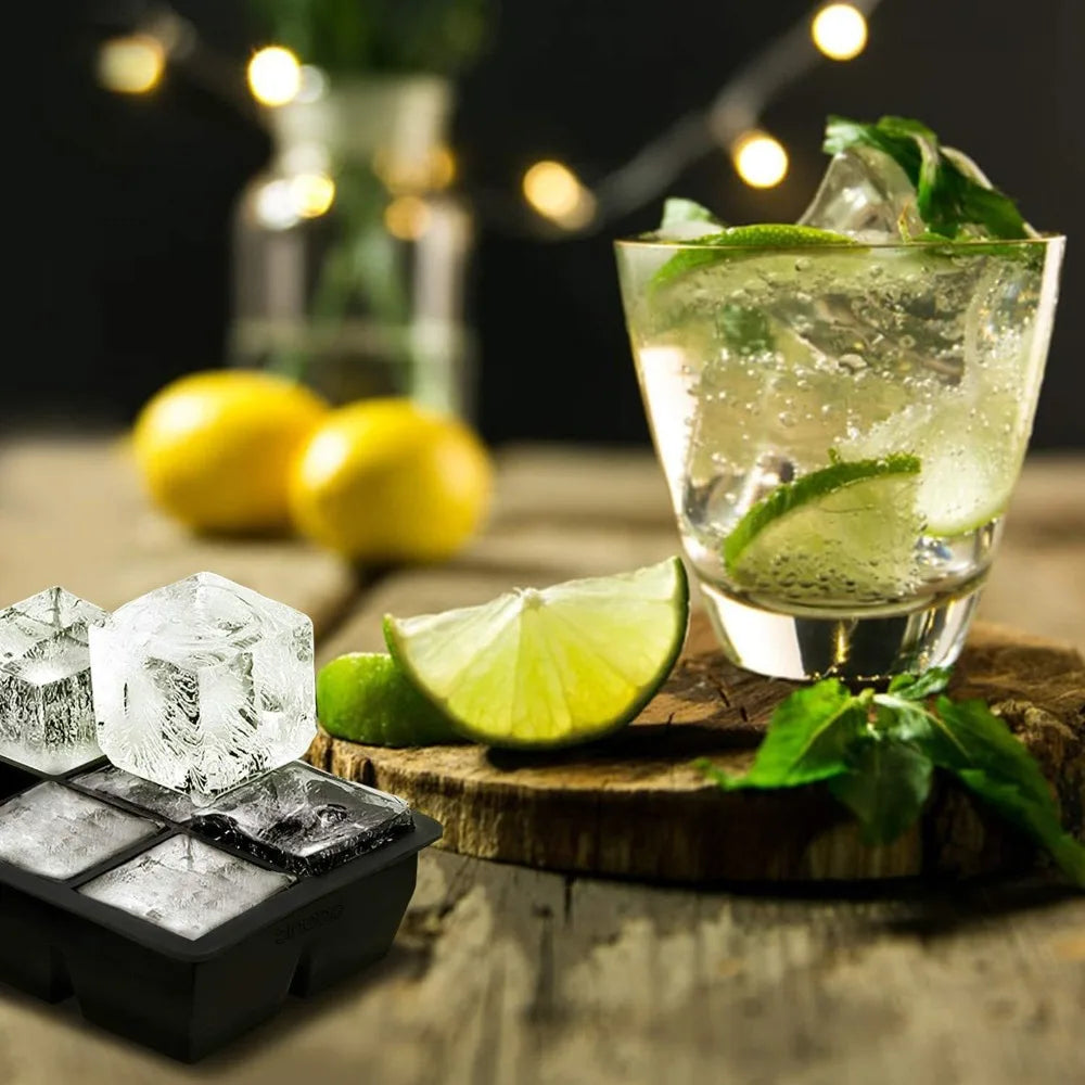 Large Silicone Ice Cube Trays with Lids – BPA Free Square Molds Silicone Ice Cube Tray Nixie