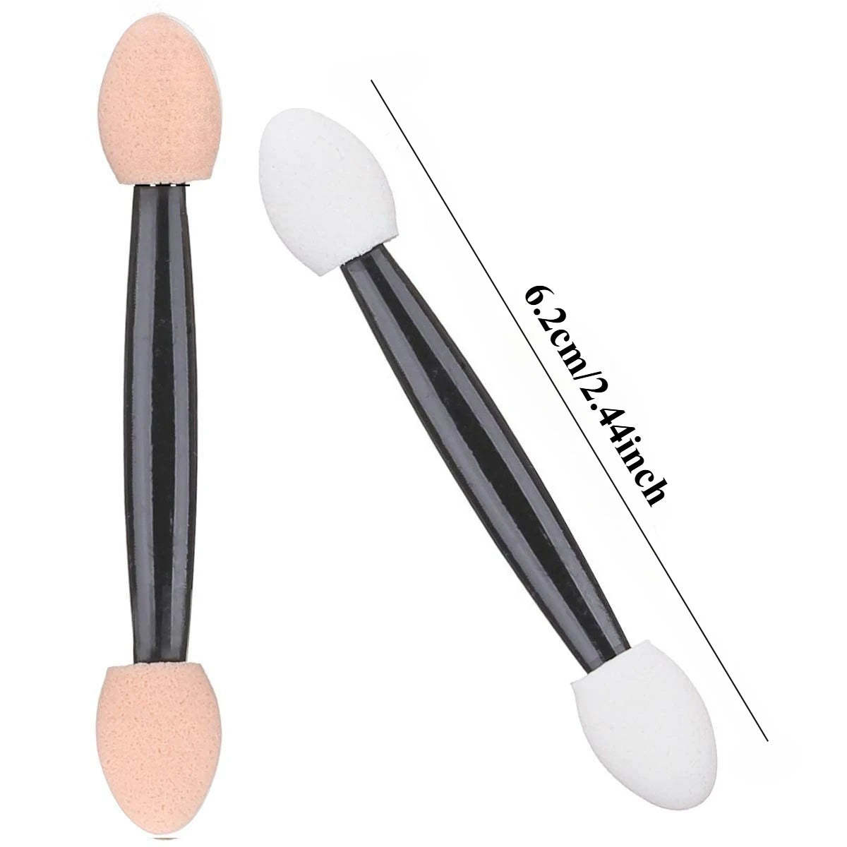 50 Pcs Disposable Dual-Ended Eye Shadow Applicator Sponge Wands Eye Shadow Applicators Nixie