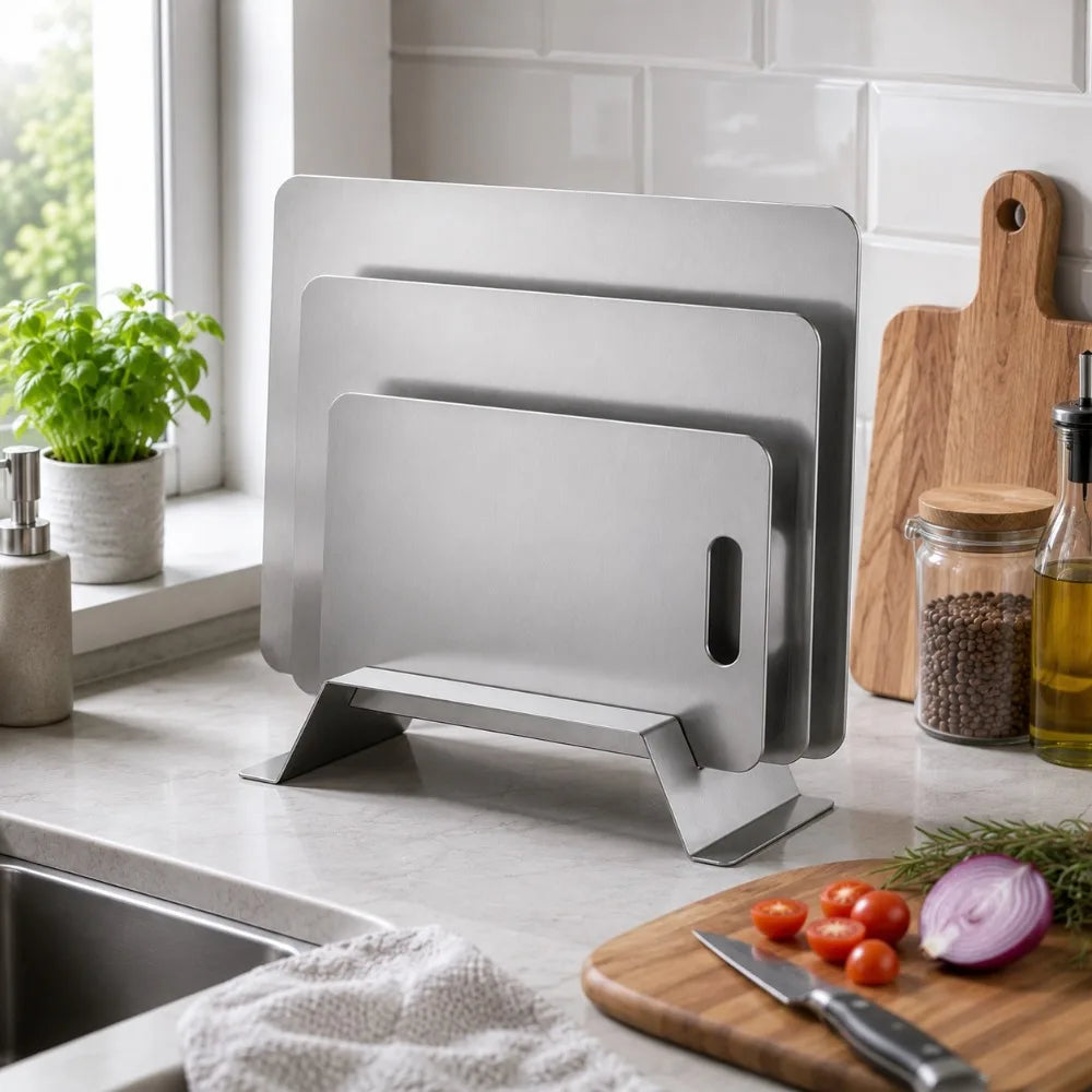 Stainless Steel Cutting Board & Pot Lid Holder Organizer Kitchen Organizer Stand Nixie