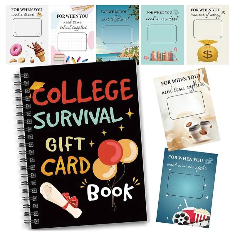 College Survival Gift Card Book | Graduation Cash Holder Gift Card Booklet Nixie