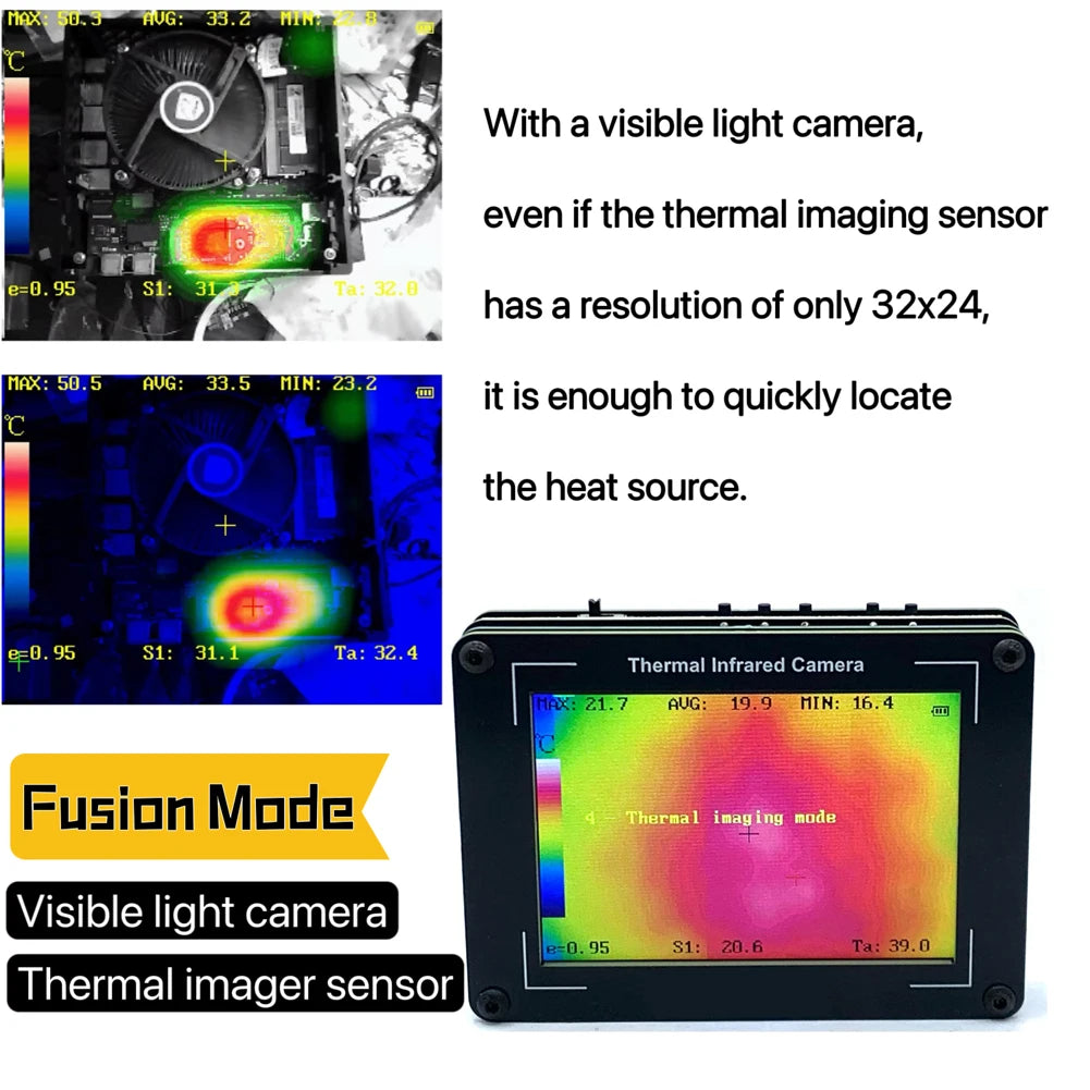 Handheld Thermal Imaging Camera | AMG8833 Infrared Imager Thermal Imaging Camera Nixie