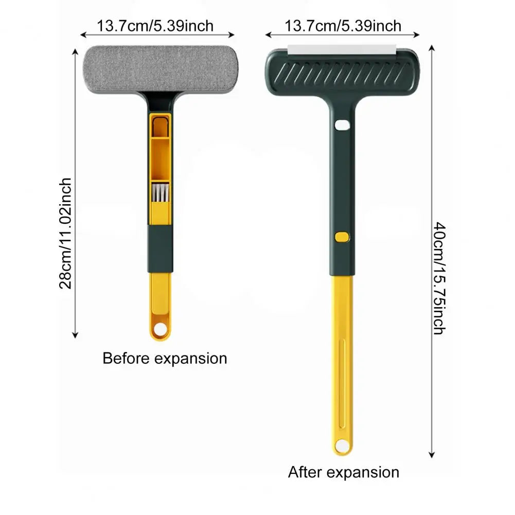 2-in-1 Window Screen Cleaning Brush with Extendable Handle