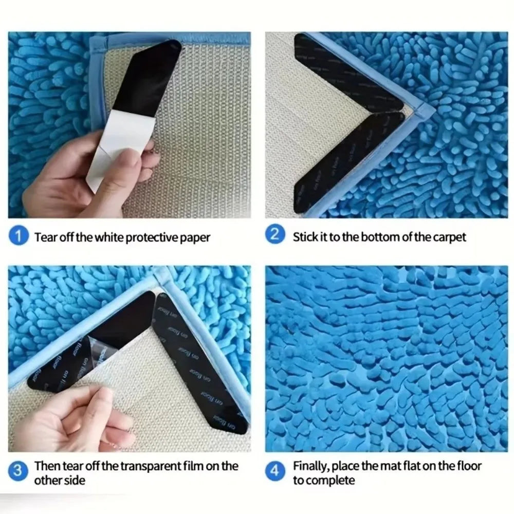 Non-Slip Reusable Carpet Tape – Anti-Curl Grip Stoppers Carpet Grip Tape Nixie
