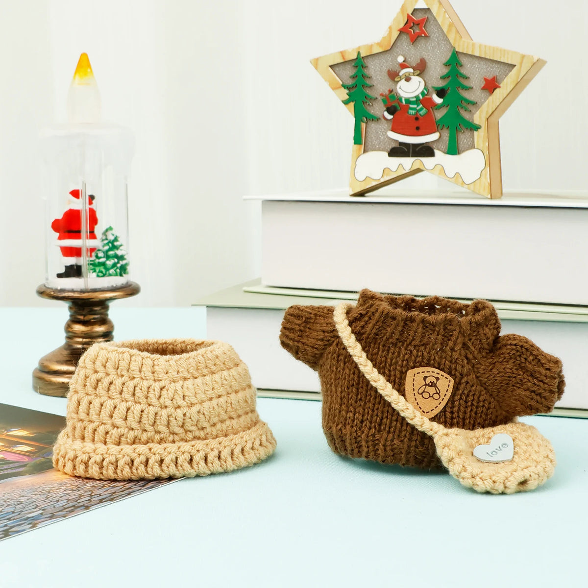 Crochet Doll Clothes Set – Hat, Sweater & Bag for 6" Dolls Doll Clothing Set Nixie