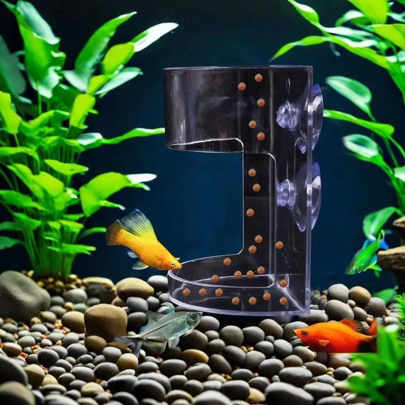 Floating Fish Feeding Ring Aquarium Station with Suction Cup