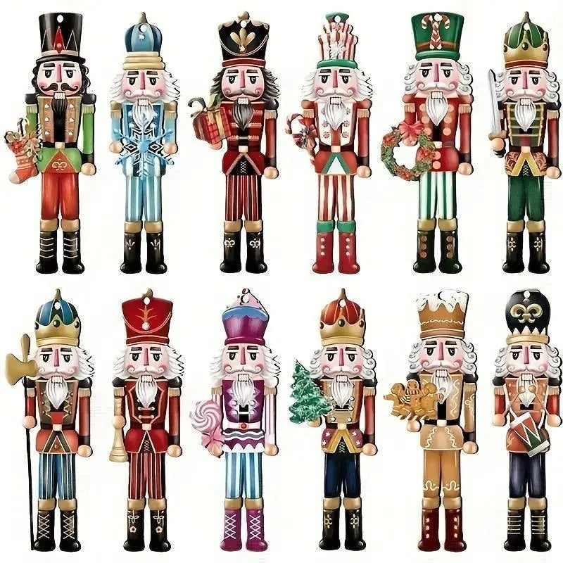 Christmas Nutcracker Figurines 12-Pc Set | Holiday Decor Holiday Figurine Set Nixie