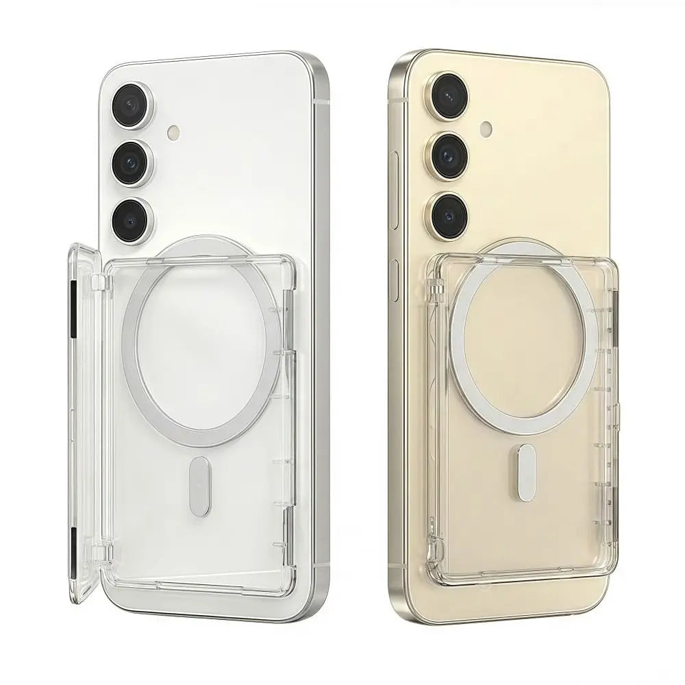 MagSafe Card Sleeve – Transparent 2-Slot Magnetic Wallet Stand Magnetic Card Wallet Nixie