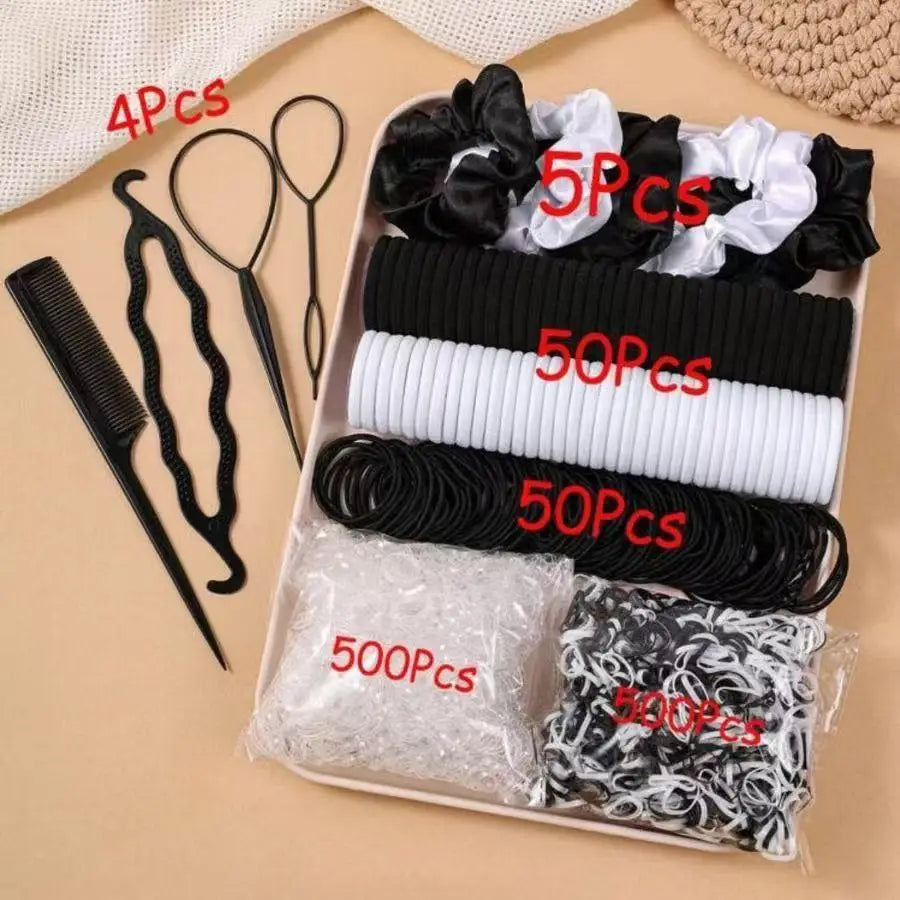 Nixie Hair Tie Set – Versatile Women's Elastic Hair Bands