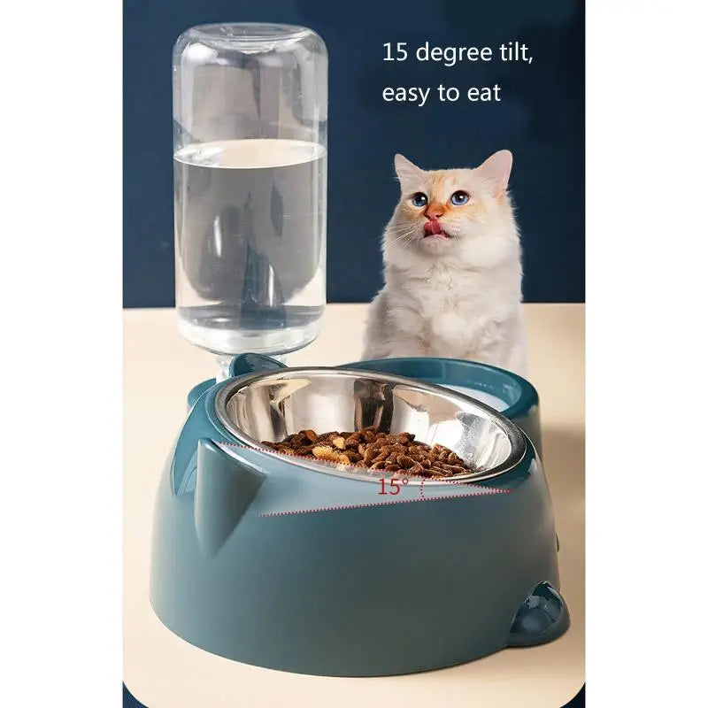 2-in-1 Pet Feeding Bowl & Auto Water Dispenser – BPA-Free Pet Feeding Set Nixie
