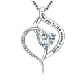 I Love You to the Moon & Back Heart Silver Necklace Gift Pendant Necklace Nixie Default Title