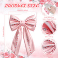 Large Pink Floral Bow Decoration – Party & Christmas Tree Topper Party Bow Decoration Nixie 1PC Style A