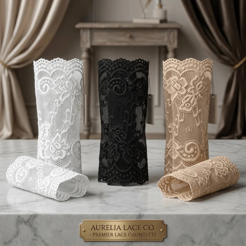 Embroidered Lace Detachable Fake Sleeves | Elastic Wrist Cuffs Lace Arm Warmers Nixie