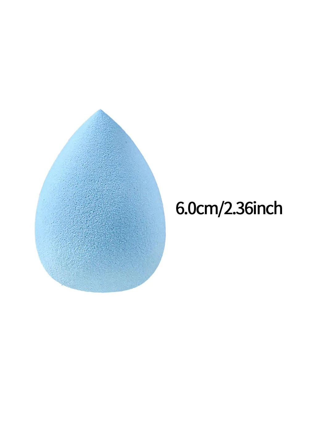 Blue Teardrop Makeup Puff Set – 6 Pc Non-Latex Sponges Makeup Sponge Set Nixie