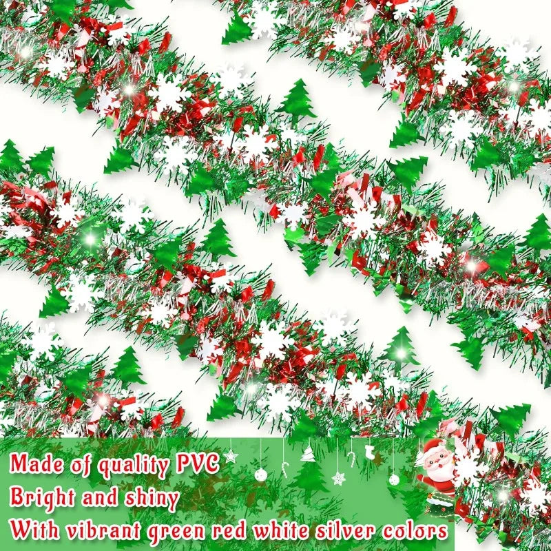 2M Metallic Twist Garland | Christmas Tree & Holiday Decor Christmas Garland Nixie