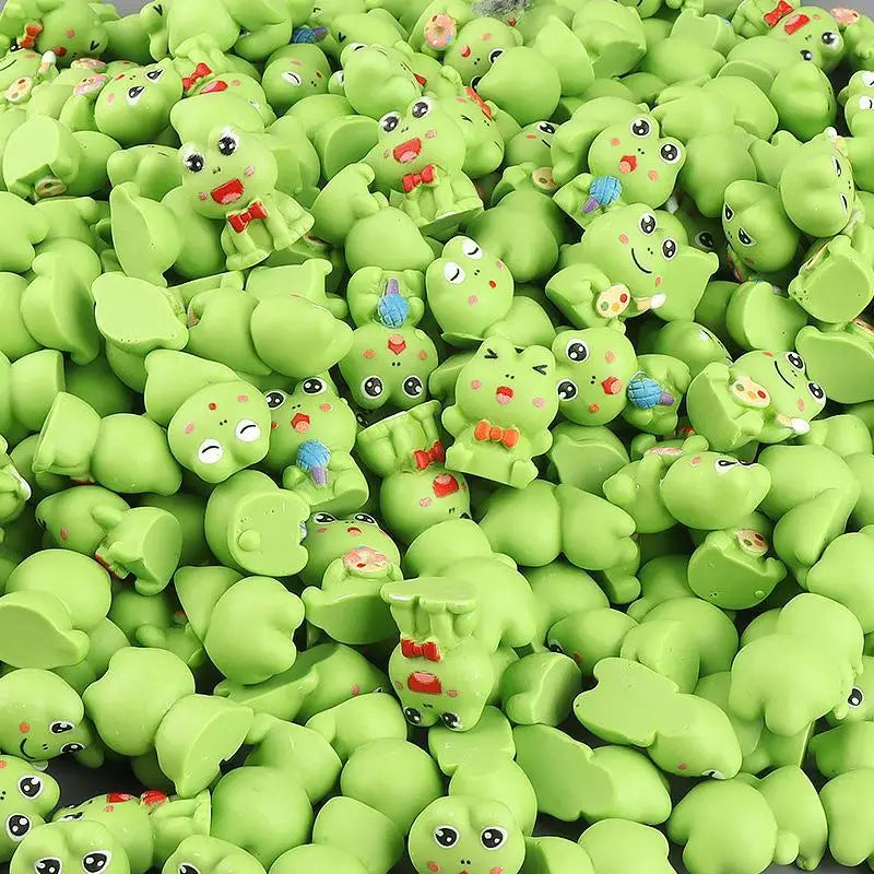 10PCS Mini Resin Frog Figurines – Fairy Garden & Bonsai Decor Miniature Figurine Set Nixie
